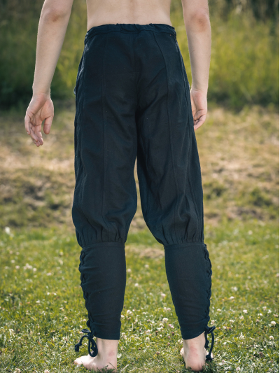 Trollfelsen Mitelalter Gewandung Hose Wikinger Schwarz Hinten